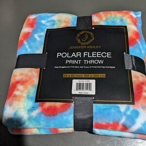 Jennifer Ashley Polar Fleece Print Throw Tie Dye 64*80 inches NWT